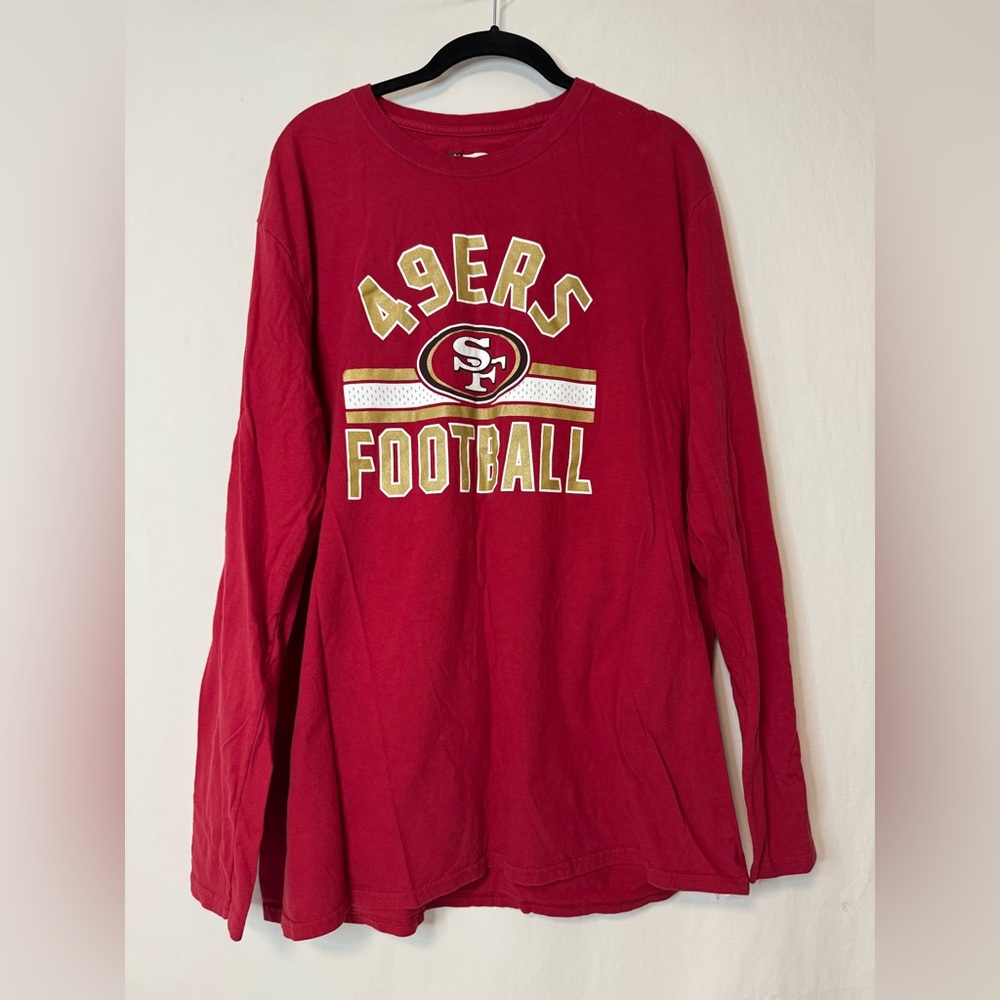NFL 49ers Football Red Long Sleeve Mens Shirt Size XL